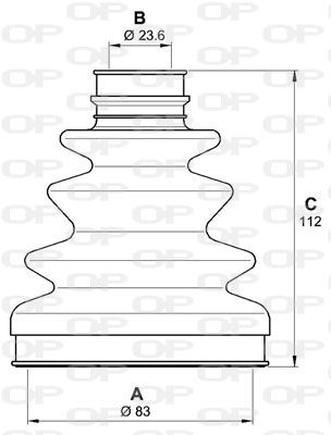 OPEN PARTS gofruotoji membrana, kardaninis velenas SJK7060.00